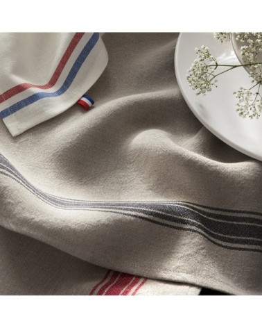 Torchon en lin blanc 50x75