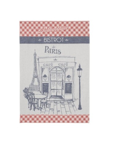 Torchon en coton rouge 50x75