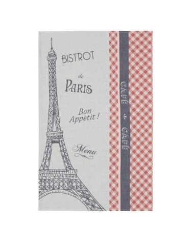 Torchon en coton rouge 50x75