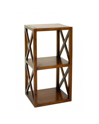 Etagère 2 cases croisillons en mindi
