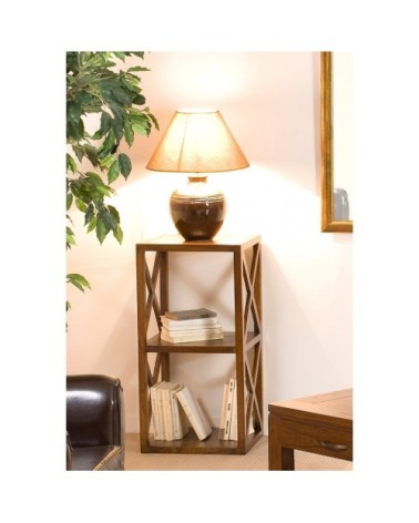 Etagère 2 cases croisillons en mindi