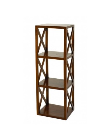 Etagère 3 cases croisillons en mindi