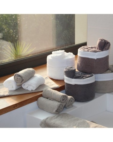 Panier invité avec serviettes coton ocean 30 x 30 cm