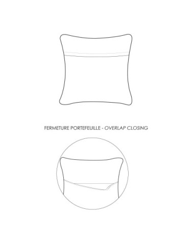 Coussin en coton blanc 30 x 50 cm