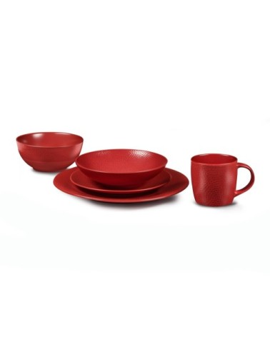 Coffret 6 tasses café & thé rouge