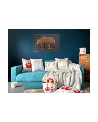 Bas de porte vacances à la montagne bleu