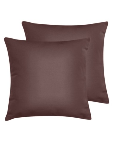 Lot de 2 taies d'oreiller en coton  rose anglais 65x65 cm