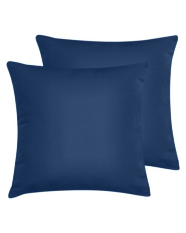 Lot de 2 taies d'oreiller en coton  marine 65x65 cm