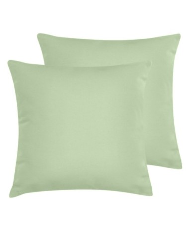 Lot de 2 taies d'oreiller en coton  celadon 65x65 cm
