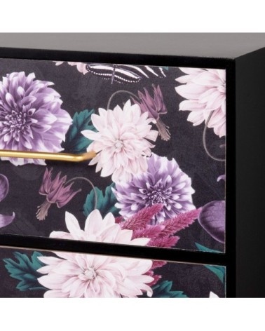 Petit meuble 3 tiroirs à motifs multicolores