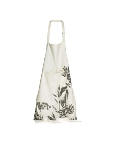 Tablier de cuisine fleuri en coton ombre 80 x 85 cm