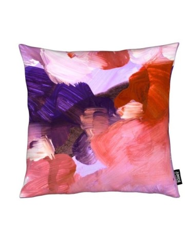 Coussin en microfibre en rose & rouge 30x30