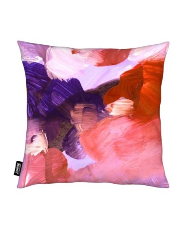 Coussin en microfibre en rose & rouge 30x30