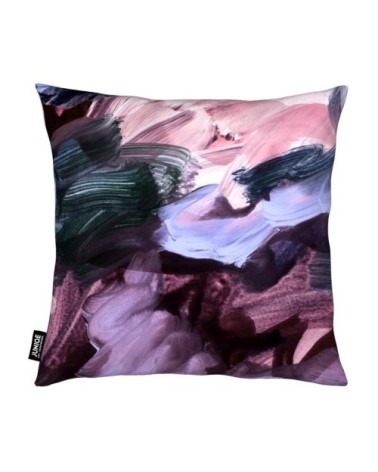 Coussin en microfibre en bleu & rose 40x40