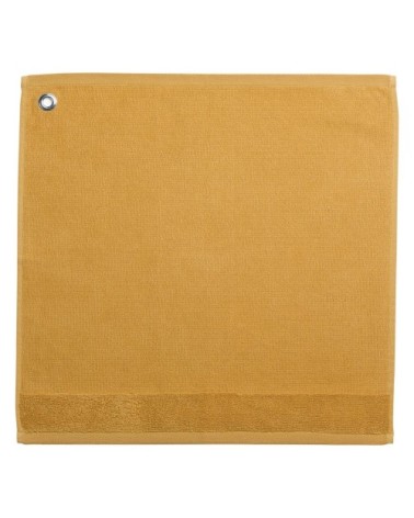 Essuie-mains oeillet  en coton curry 50 x 50