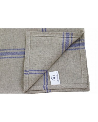 Lot de 12 torchons de cuisine en lin bleu