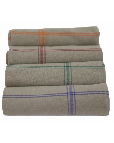 Lot de 12 torchons de cuisine en lin bleu