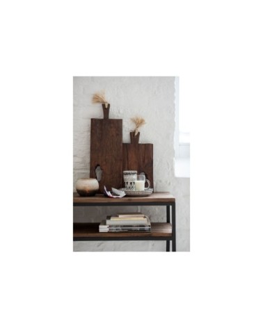 Console en bois brut et métal