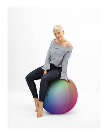 Balle d'assise arc-en-ciel avec poignée polyester D65