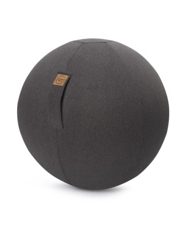 Balle d'assise aspect feutrine anthracite avec poignée polyes. D65