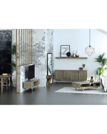 Table basse rectangulaire en teck 120 cm