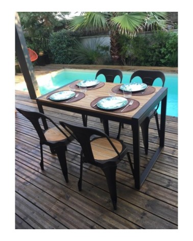 Table repas 120 cm bois massif naturel