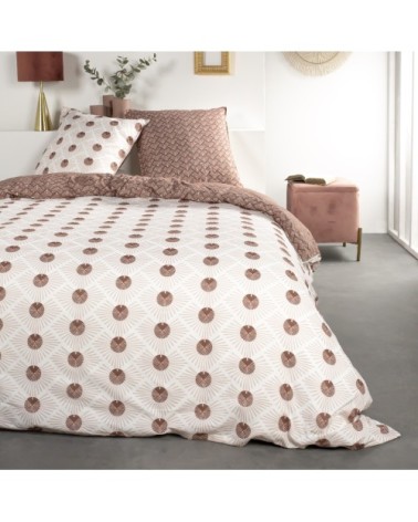 Parure de lit coton 2 personnes imprimé graphique SUNSHINE