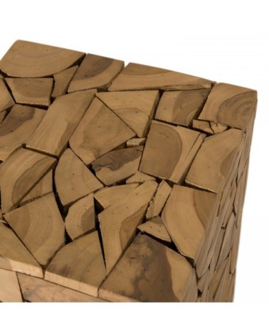Table d'appoint carrée mozaïc en teck L30