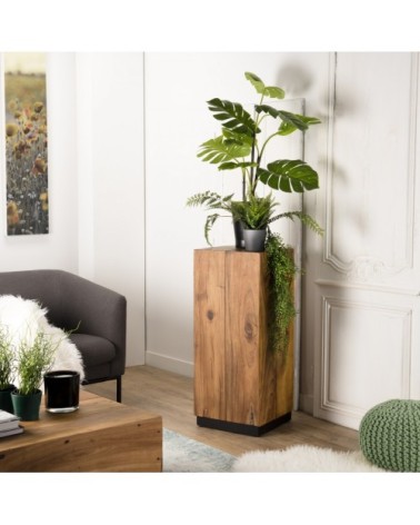 Table d'appoint carrée haute bois Suar L38