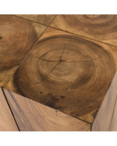 Table d'appoint carrée haute bois Suar L38