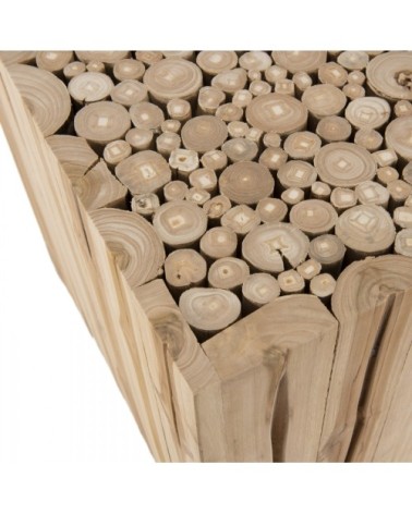 Bout de canapé carré nature branches en teck