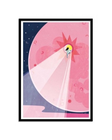 Affiche d'art avec Cadre bois noir - 50 x 70 cm