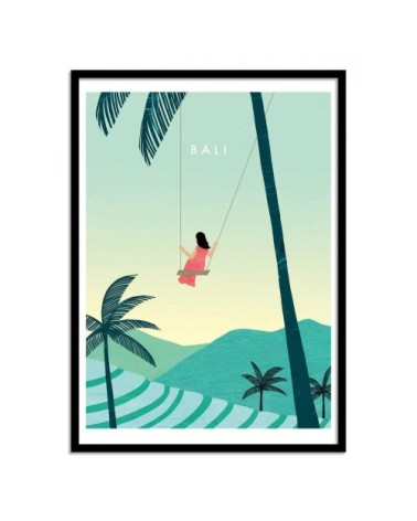 Affiche d'art avec Cadre bois noir - 50 x 70 cm