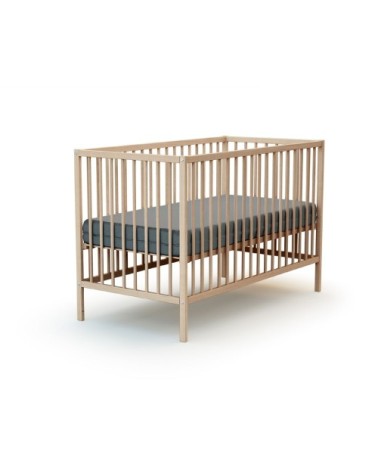 Chambre bébé lit et table à langer en bois hêtre brut
