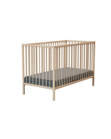 Lit bébé en bois hêtre brut 60 x 120 cm