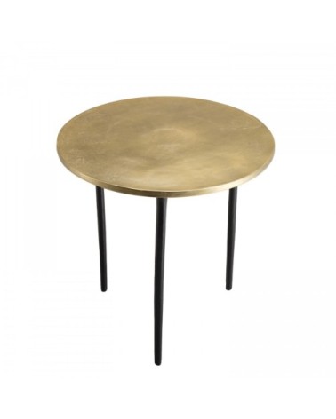 Table d'appoint ronde aluminium doré D51