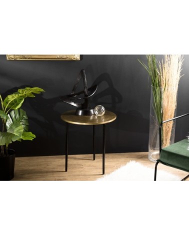 Table d'appoint ronde aluminium doré D51