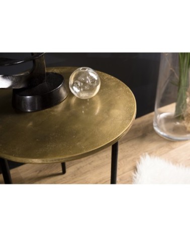 Table d'appoint ronde aluminium doré D51