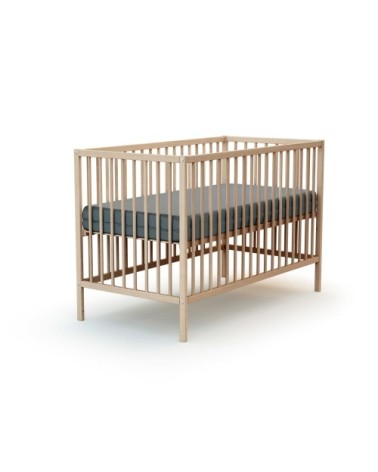 Lit bébé en bois hêtre brut 60 x 120 cm