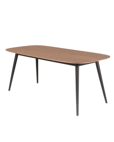 Table repas 180 x 90 cm plaquée noyer Calypso