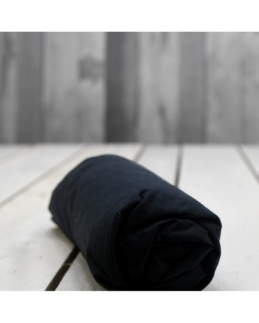 Drap housse en coton bonnet 30cm  noir 90x190 cm
