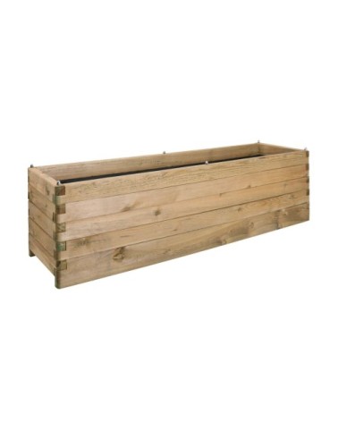 Bac à fleurs rectangle en bois de pin L180cm