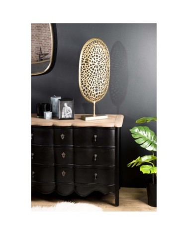 Décoration sculpture aluminium doré