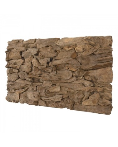 Décoration murale en bois teck 150x80