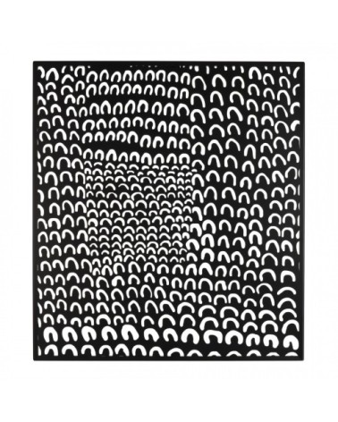 Décoration murale rectangulaire métal noir 64x70cm