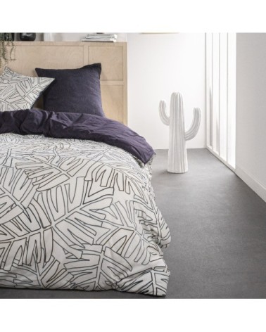 Parure de lit coton 2 personnes imprimé jungle SUNSHINE