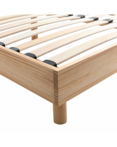 Sommier kit en bois massif 13 cm naturel 160x200