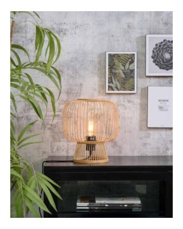 Lampe de table en bambou naturel H30cm