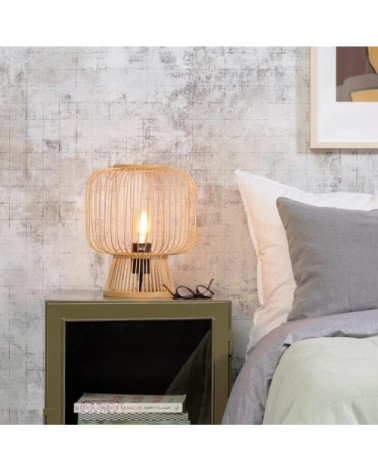 Lampe de table en bambou naturel H30cm