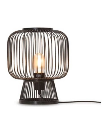 Lampe de table en bambou noir H30cm
